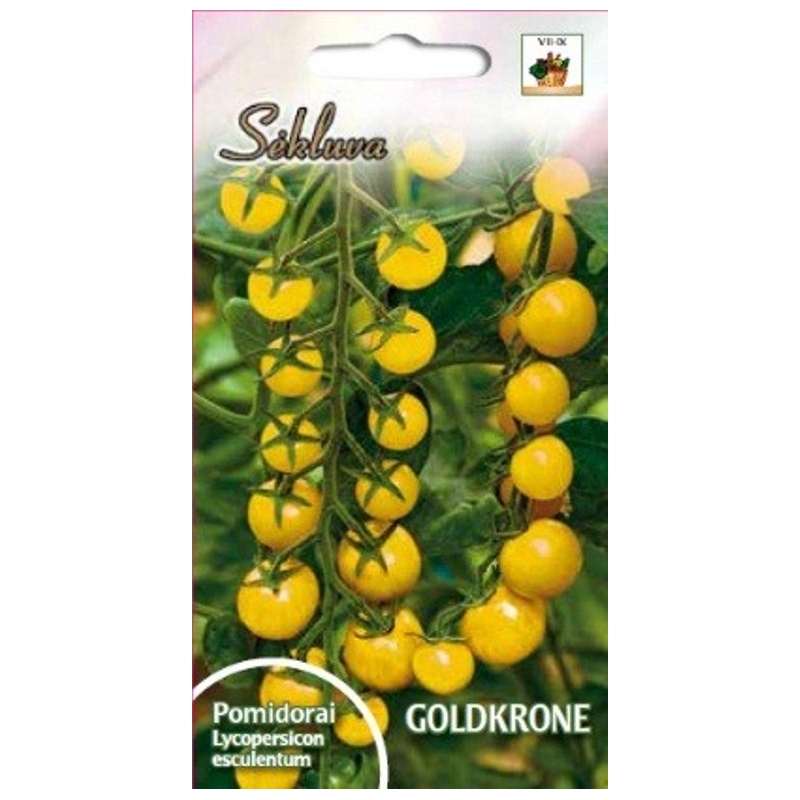 Valgomieji pomidorai Goldkrone (vyšniniai geltoni) 0,2g. Valgomieji pomidorai Goldkrone (vyšniniai geltoni) 0,2g.