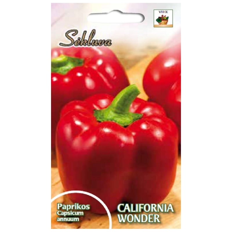 VIENMETĖS PAPRIKOS CALIFORNIA WONDER 0,5g. VIENMETĖS PAPRIKOS CALIFORNIA WONDER 0,5g.