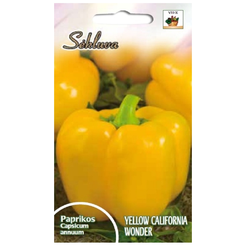VIENMETĖS PAPRIKOS YELLOW CALIFORNIA WONDER 0,5g. VIENMETĖS PAPRIKOS YELLOW CALIFORNIA WONDER 0,5g.