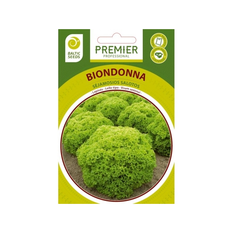 Salotos BIONDONNA, 50 sėklų baltic seeds Salotos BIONDONNA, 50 sėklų baltic seeds