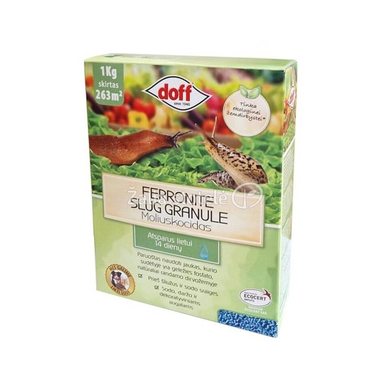 FERRONITE SLUG GRANULE PRIEMONĖ NUO ŠLIUŽŲ IR SRAIGIŲ 1KG