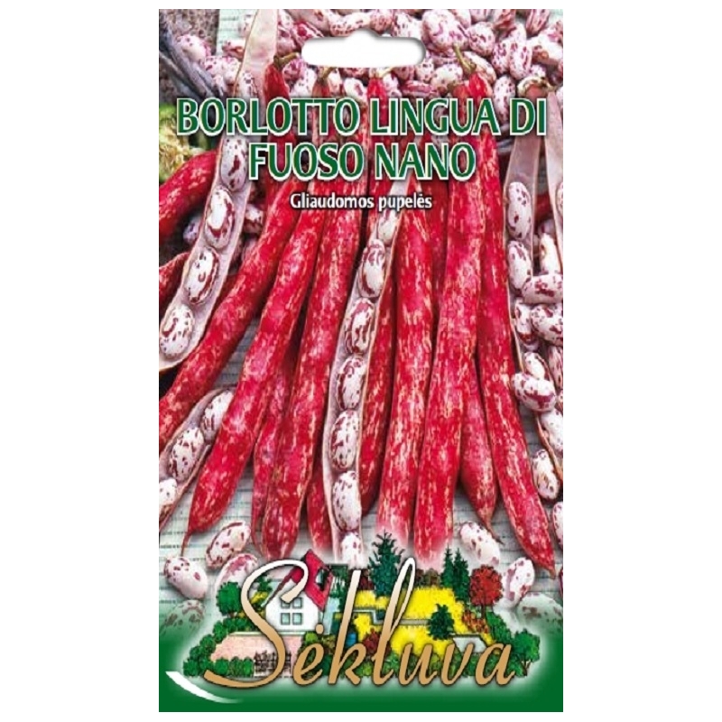 ŽEMAŪGĖS DARŽINĖS PUPELĖS BORLOTTO LINGUA DI FUOSO NANO 50 gr.